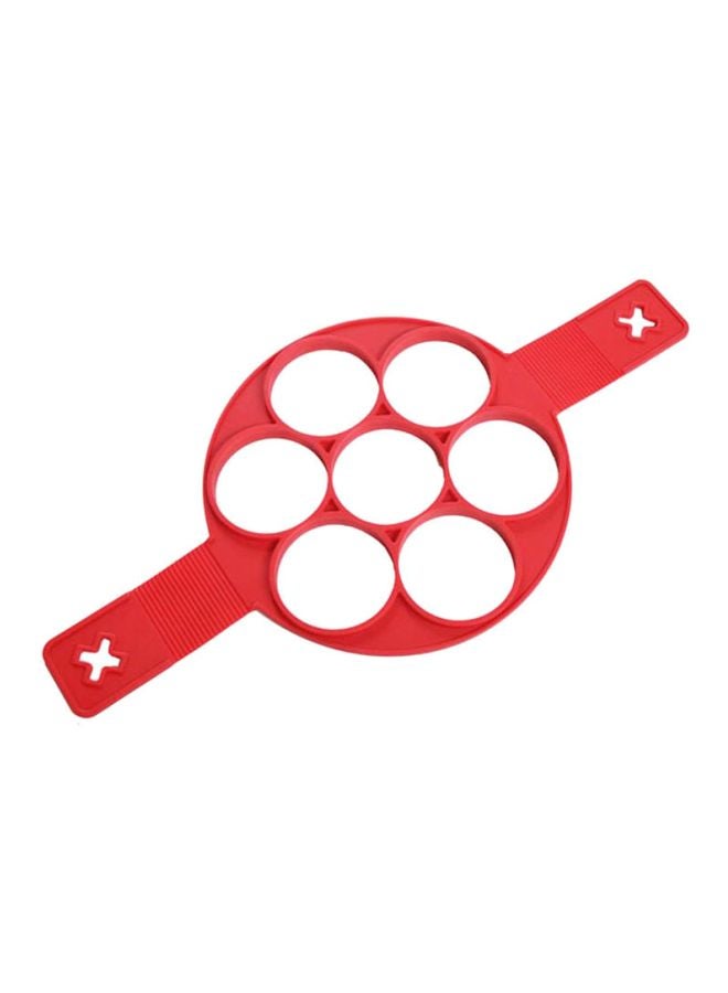 AS SEEN ON TV - 7 Cavity Pancake Maker Red - Image 1
