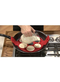 AS SEEN ON TV 7 Cavity Pancake Maker Red  - Image 2