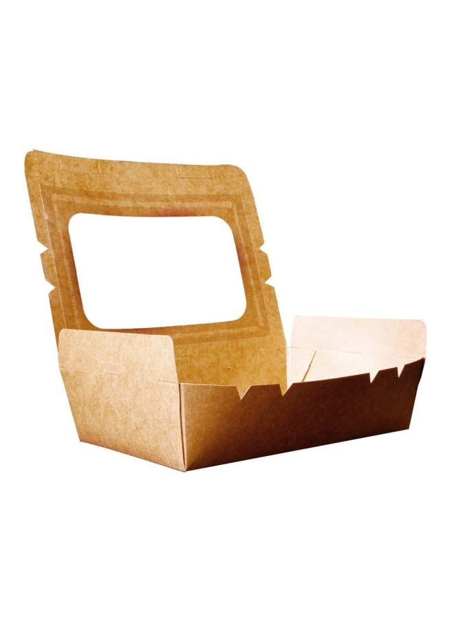Hotpack Kraft Pe Lunch Box With Window Brown - Image 4