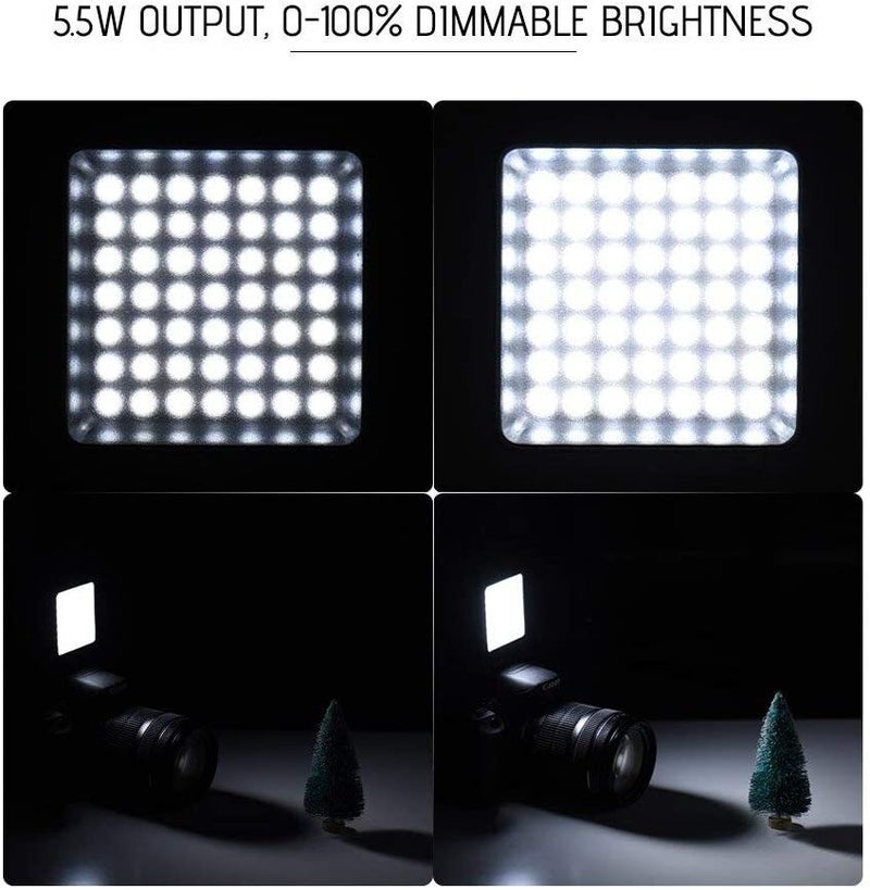 أندوير طقم مصباح لوحي LED صغير للكاميرا مكون من قطعتين أسود/ أبيض - Image 2