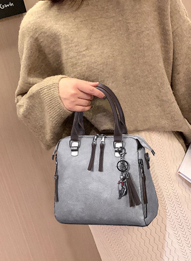 4-Piece Double Zipper Bags Grey  - Image 2