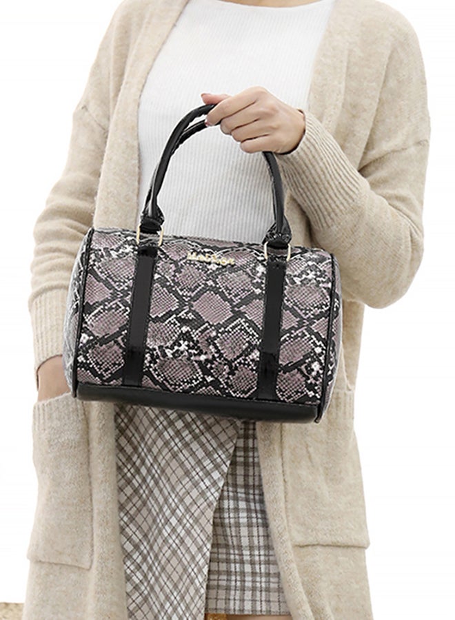 6-Piece European And American Style Snake Print Bag Set Brown  - Image 3