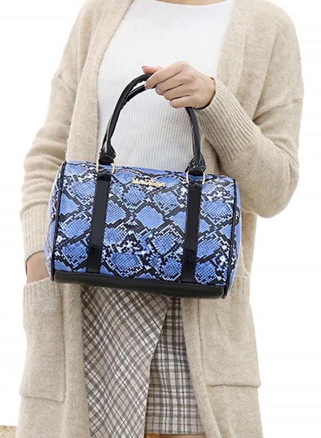 6-Piece European And American Style Snake Print Bag Set Blue  - Image 4