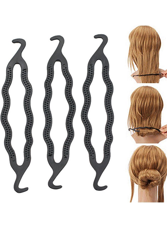 3 قطع من مشابك تصفيف الشعر الملتوية وأداة صنع الكعكة وإكسسوارات تصفيف الشعر بنفسك - Image 2
