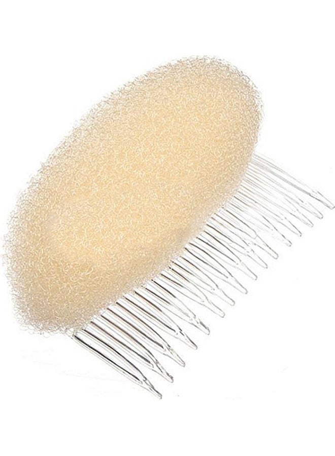 Easy Volume Maker Bouffant Beehive Shaper Bumpits Bump Foam on Comb Hair Styler Beige 8.35x4.9x3.25cm - Image 1