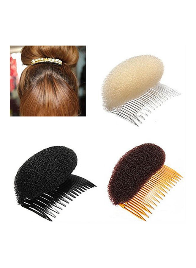 Easy Volume Maker Bouffant Beehive Shaper Bumpits Bump Foam on Comb Hair Styler Beige 8.35x4.9x3.25cm - Image 2