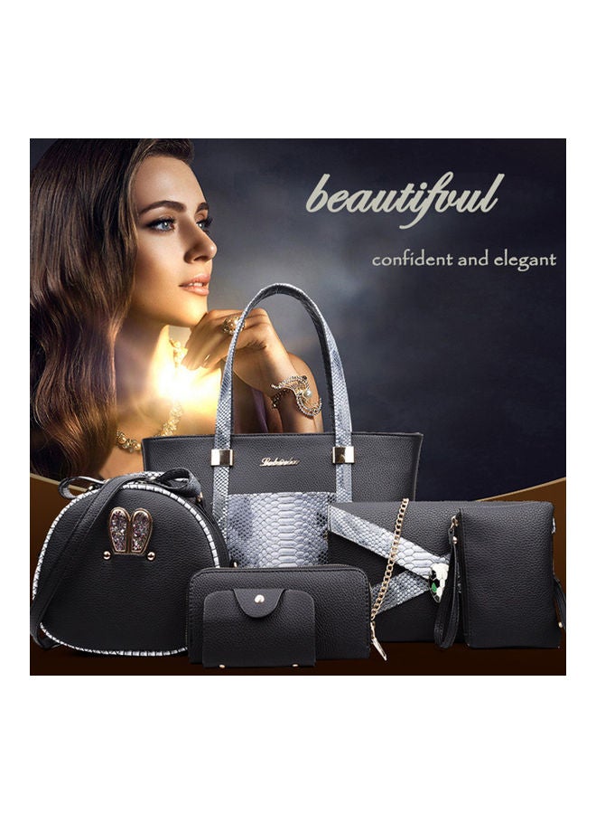 6-Piece Handbag Black  - Image 2