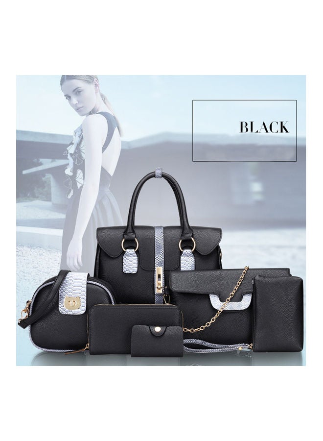 6-Piece Handbag Black  - Image 3