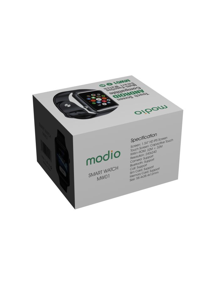 modio Touchscreen Bluetooth Smartwatch Black - Image 2