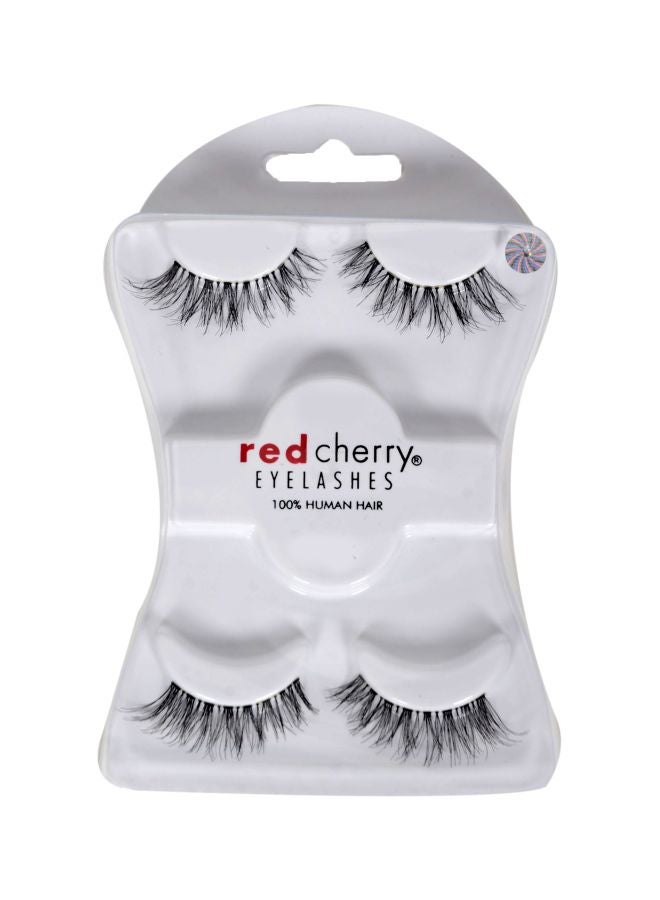 Red Cherry - Pair Of 2 False Eyelashes DW Black - Image 1