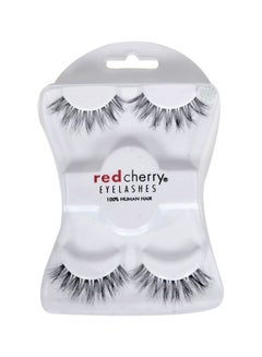Red Cherry Pair Of 2 False Eyelashes WSP Black 