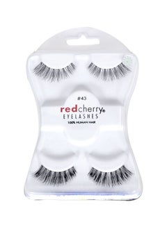 Red Cherry Pair Of 2 False Eyelashes 43 Black 