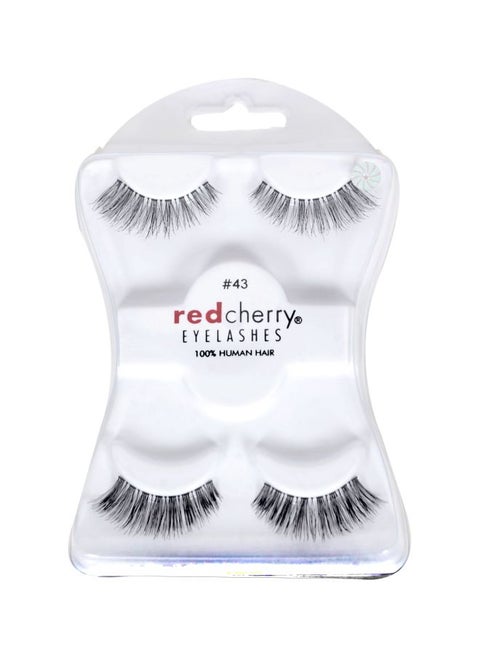 Pair Of 2 False Eyelashes 43 Black