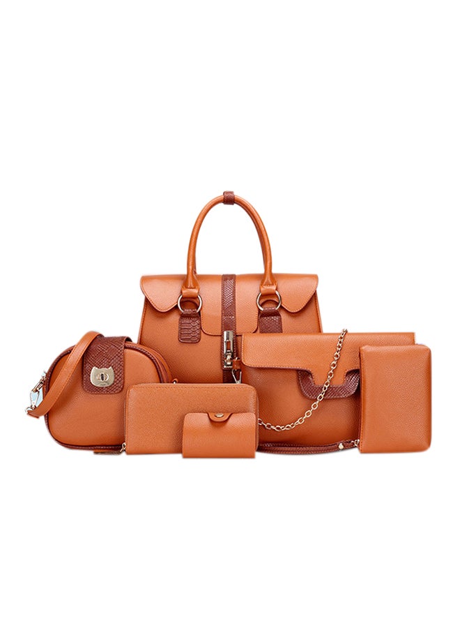 6-Piece Fashion Bags Brown  - Image 1