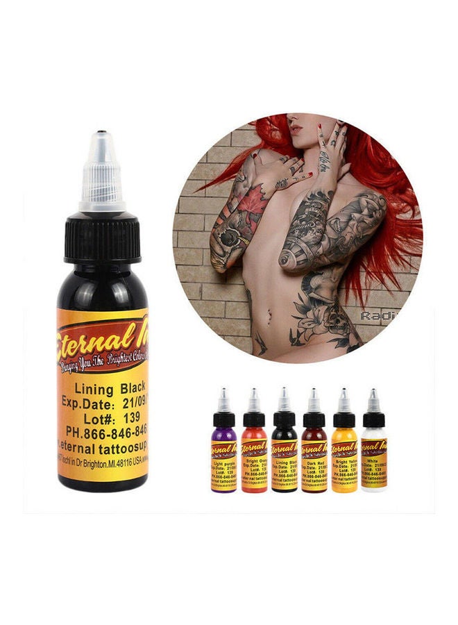 30ML Professional Eternal Tattoo Ink DIY Monochrome Tattoo Pigment Practice multicolor