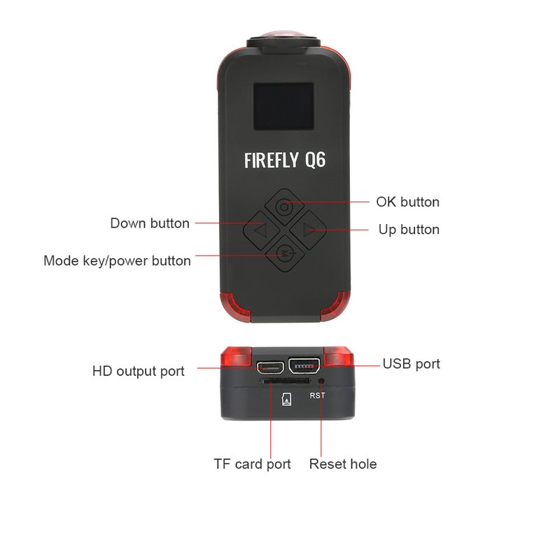 HawkEye - Firefly Q6 4K HD FPV Aerial Action Camera For ZMR250 GoolRC 210 QAV180 Racing Drone - Image 1