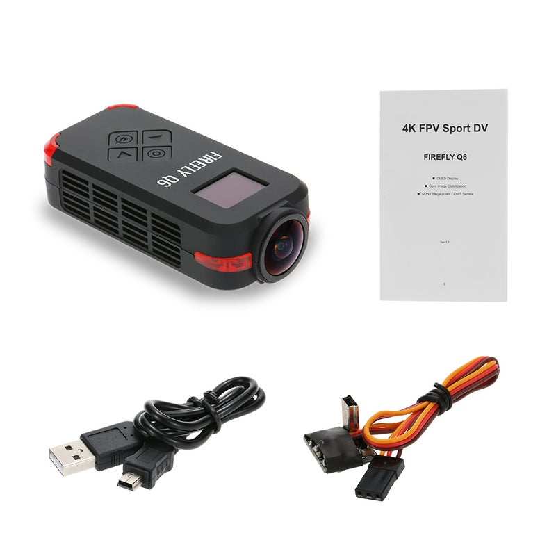 HawkEye - Firefly Q6 4K HD FPV Aerial Action Camera For ZMR250 GoolRC 210 QAV180 Racing Drone - Image 1