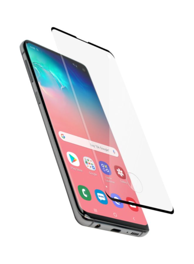 LOGIIX Tempered Glass Screen Protector For Samsung Galaxy S10e Clear/Black 