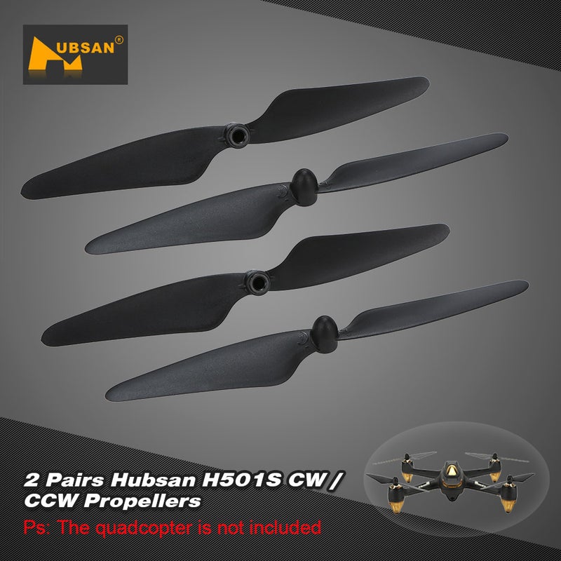 Hubsan - 4-Piece H501S-05B CW/CCW Propeller Blade For Hubsan RC Quadcopter 19 x 2 x 9cm - Image 1