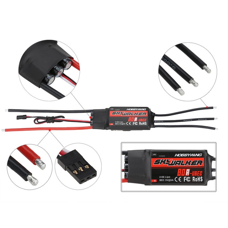 Brushless ESC 5V/5A BEC For Airplane 13.5 x 2 x 9cm - v1603971373/N41399244A_6