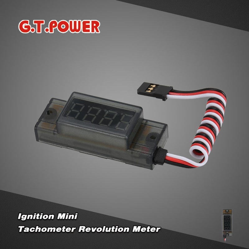 G.T.POWER - Ignition Mini Tachometer Revolution Meter For RC CDI Petrol Gas Engine 9 x 3 x 6.5cm - Image 1