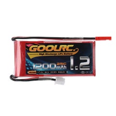 2S 7.4V 1200mAh 25C Li-Po Battery With JST Plug 10.5 x 4 x 5.5cm