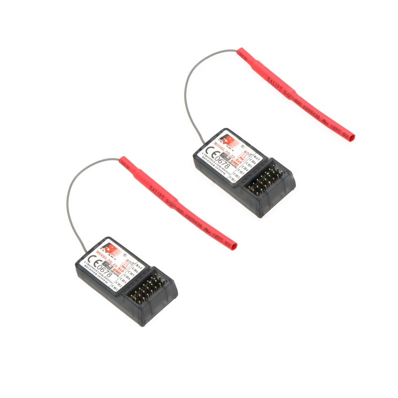 Flysky - 2-Piece FS-R6B 2.4Ghz 6CH Receiver For FlySky Transmitter 10 x 2.5 x 10cm - Image 1