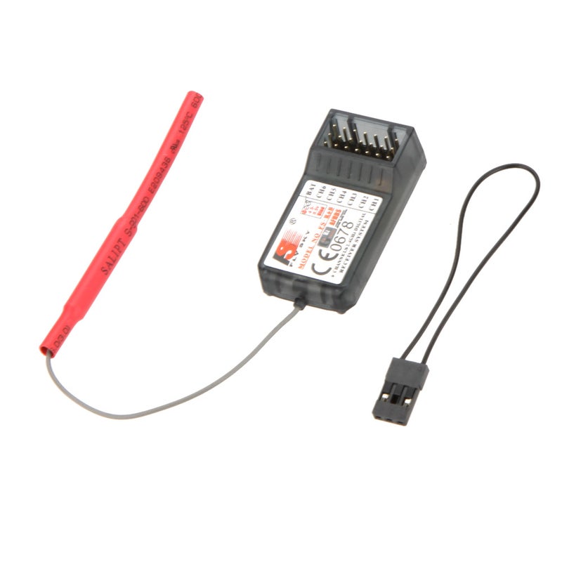 Flysky - 2-Piece FS-R6B 2.4Ghz 6CH Receiver For FlySky Transmitter 10 x 2.5 x 10cm - Image 1