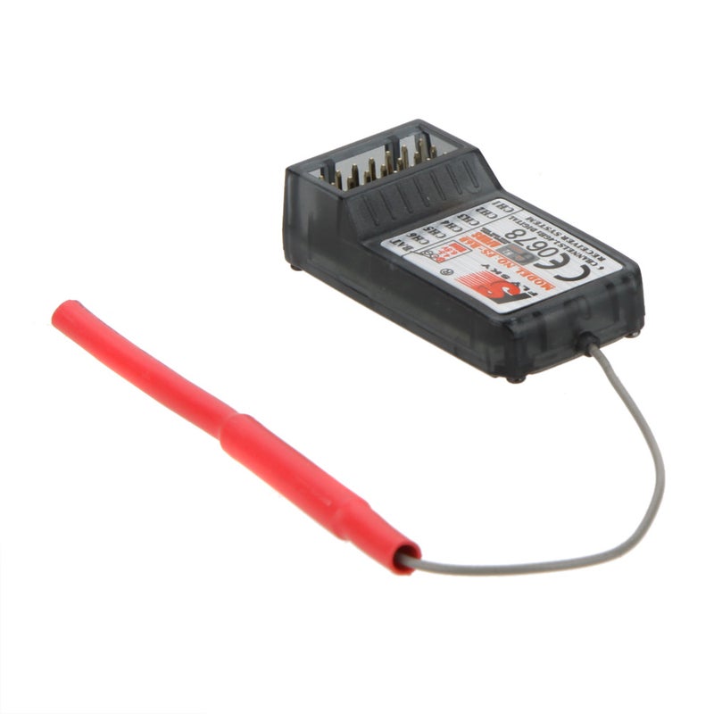 Flysky - 2-Piece FS-R6B 2.4Ghz 6CH Receiver For FlySky Transmitter 10 x 2.5 x 10cm - Image 1