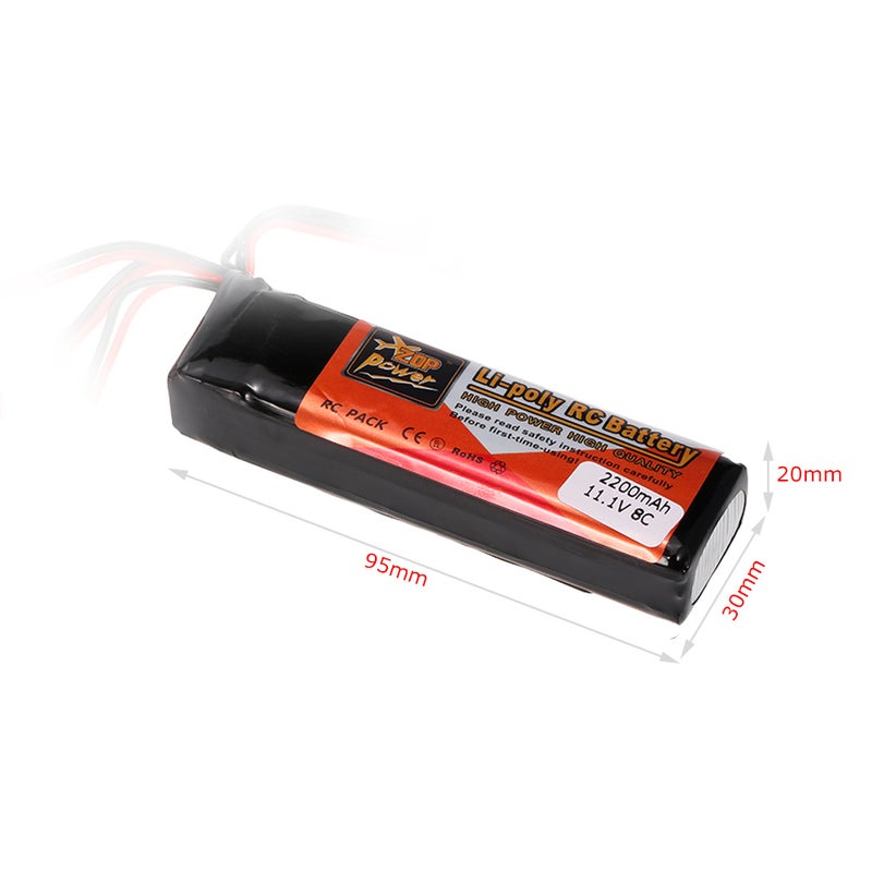 Generic - High Quality 11.1V 2200mAh LiPo Battery For Futaba/JR Walkera 10 x 2 x 10cm - Image 1
