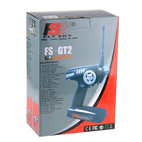 Flysky - 2.4G Radio Transmitter And Receiver For RC Car And Boat 28 x 12 x 20cm - Image 1