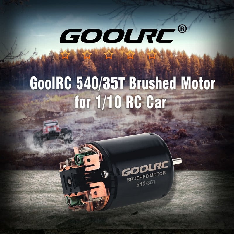 GoolRC 540 35T 4 Poles Brushed Motor And 60A Waterproof ESC 10.2 x 6 x 8cm  - Image 5