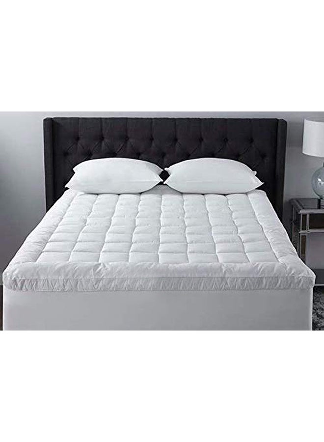 Generic Soft Mattress Topper Microfiber White 160x200x5cm  - Image 1