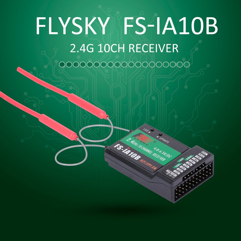 Flysky - FS-iA10B Receiver 2.4G 10CH For Flysky Transmitter 10 x 2 x 5cm - Image 1