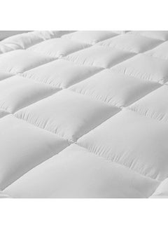 King Size Soft Mattress Topper Microfiber White 180x200x5cm - v1603971962/N41326421A_3