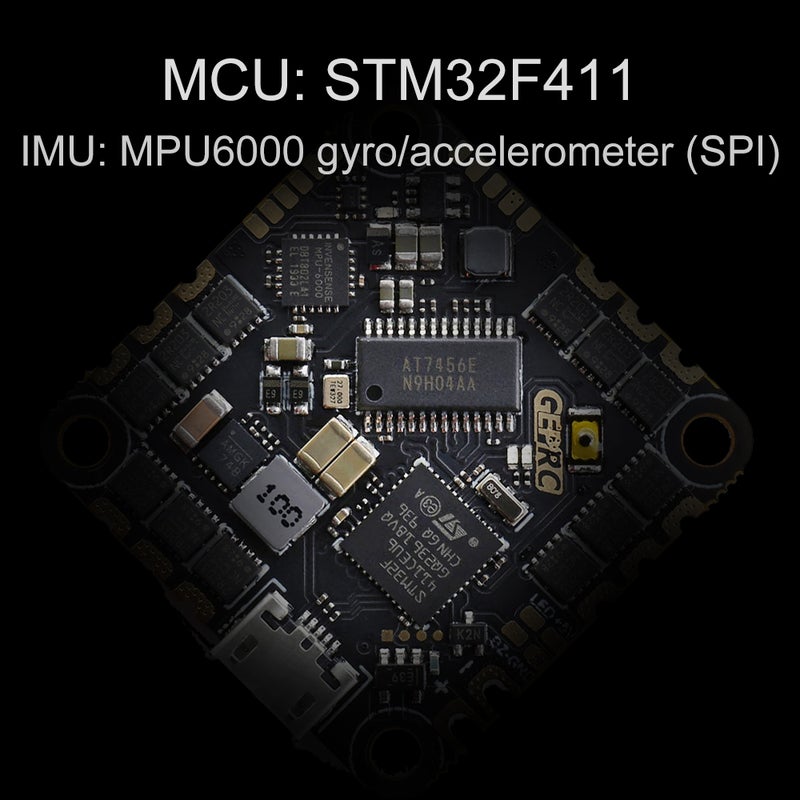 GEPRC - GEP-20A-F4 Brushless Flight Controller For RC DIY FPV Racing Drone Support 15 x 1 x 8cm - Image 1
