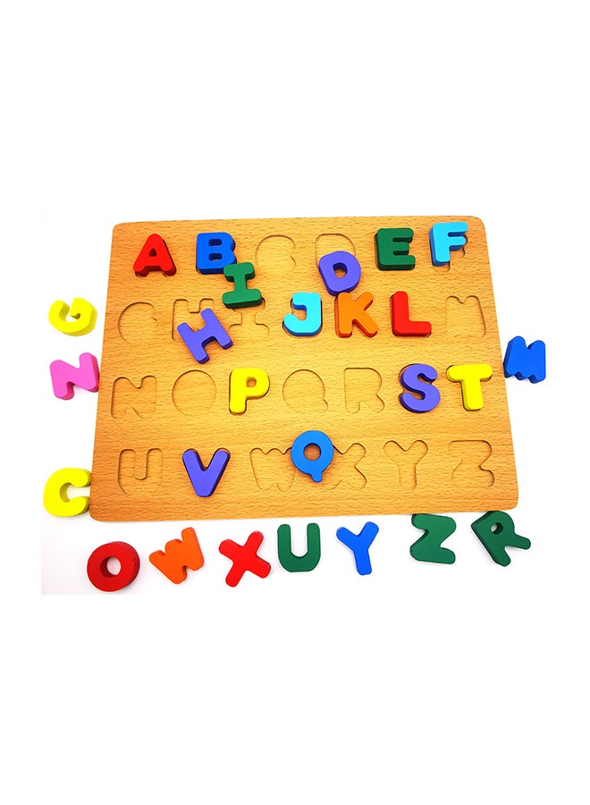 asmat Wooden Alphabet Puzzles 26 Letters Puzzles Educational Toys Baby Learning 30 x 23cm - Image 3