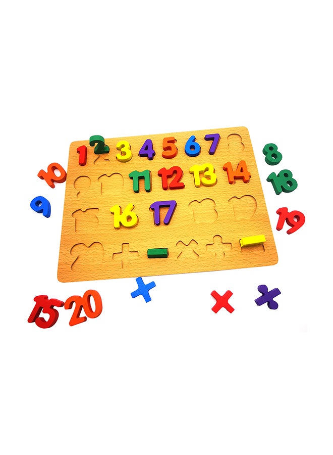 asmat Wooden Numbers Baby Early Education Learning Tool 30 x 23cm - Image 3