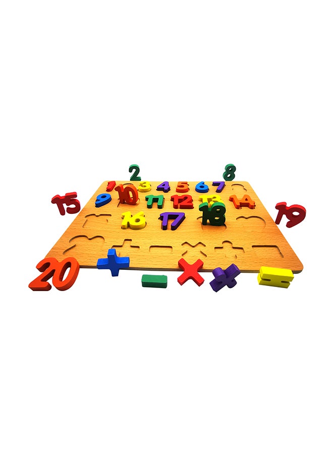 asmat Wooden Numbers Baby Early Education Learning Tool 30 x 23cm - Image 2