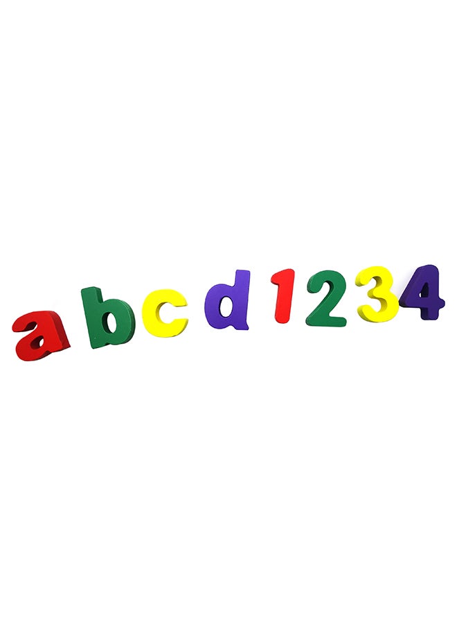 asmat Wooden Number/Alphabet Puzzle Board For Toddlers Educational Early Learning Toys 30 x 23cm - Image 2
