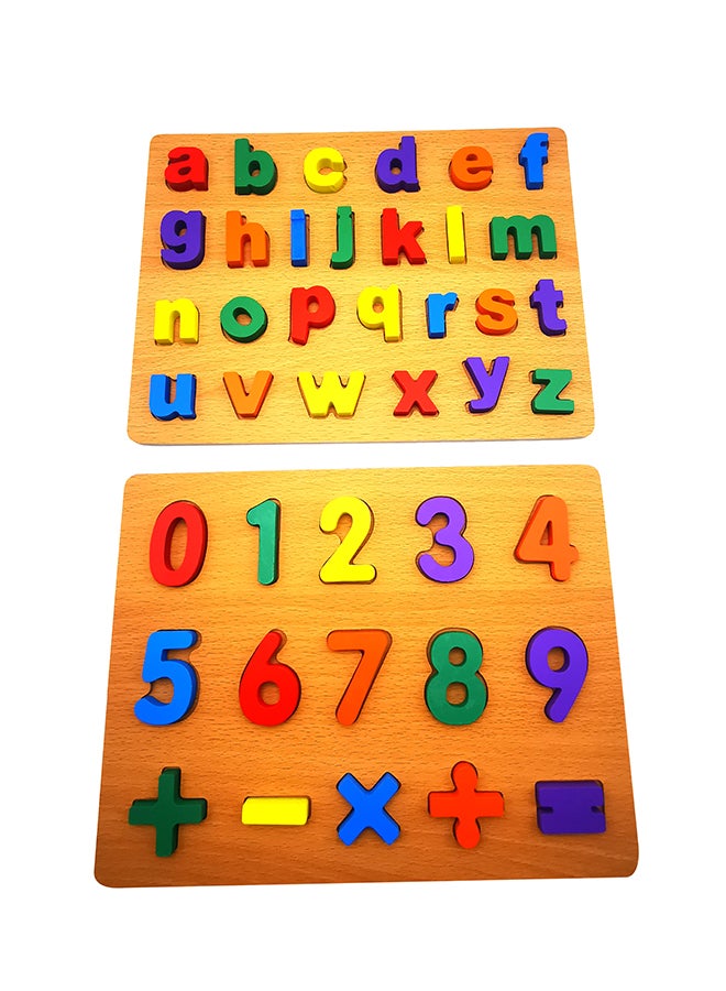 asmat Kids Alphabet & Number Puzzle Preschool Learning Toys 30 x 23cm - Image 1