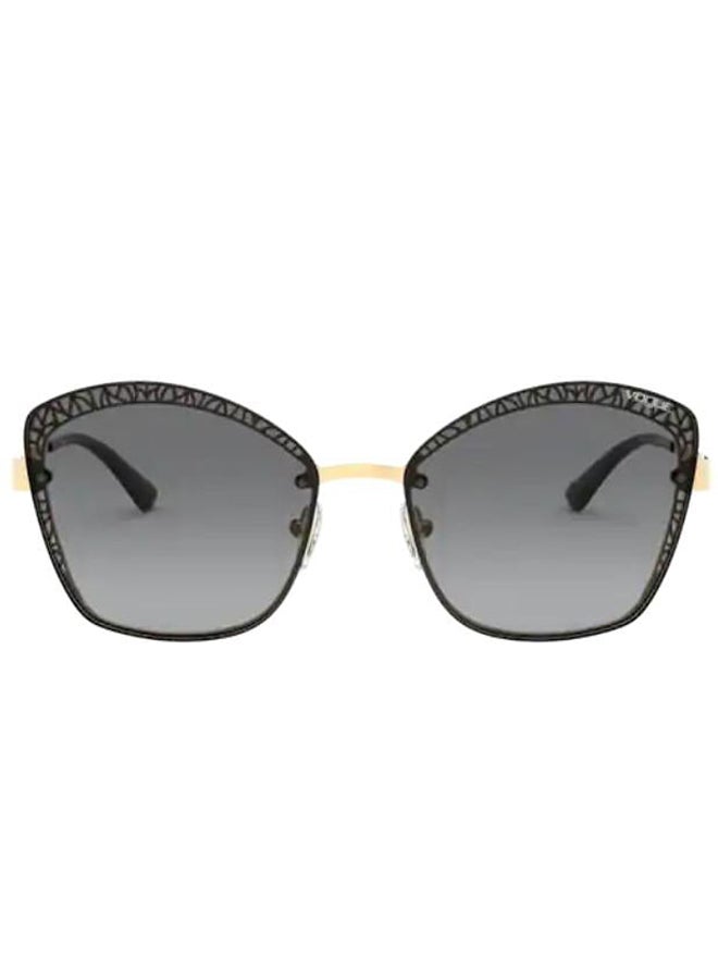 Vogue Women's square GOLD Sunglasses with grey gradient lenses 4141S-280/11 - Image 1