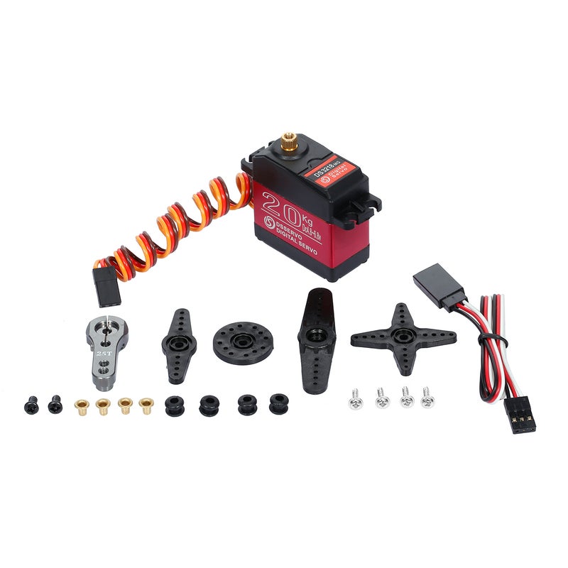 180° Gear Digital Steering Servo With Extended Cable For 1/10 1/8 RC Baja Car 10 x 5 x 5cm