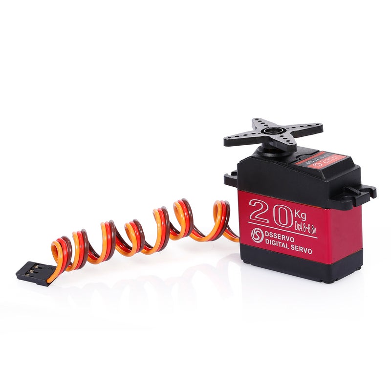 180° Gear Digital Steering Servo With Extended Cable For 1/10 1/8 RC Baja Car 10 x 5 x 5cm