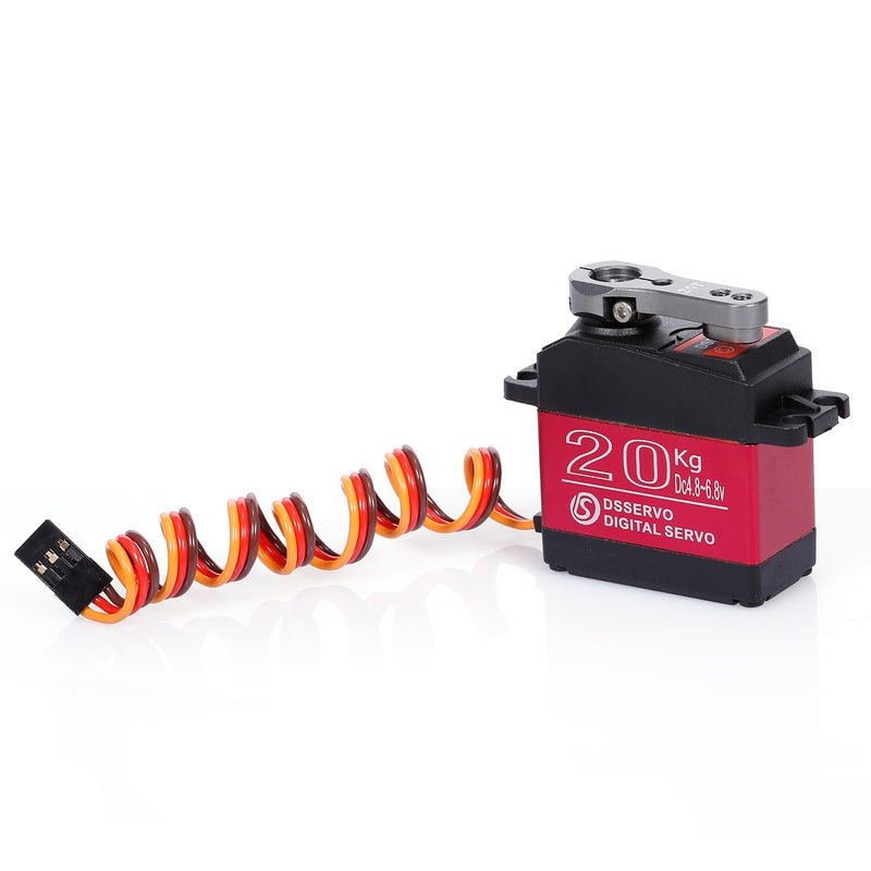 180° Gear Digital Steering Servo With Extended Cable For 1/10 1/8 RC Baja Car 10 x 5 x 5cm