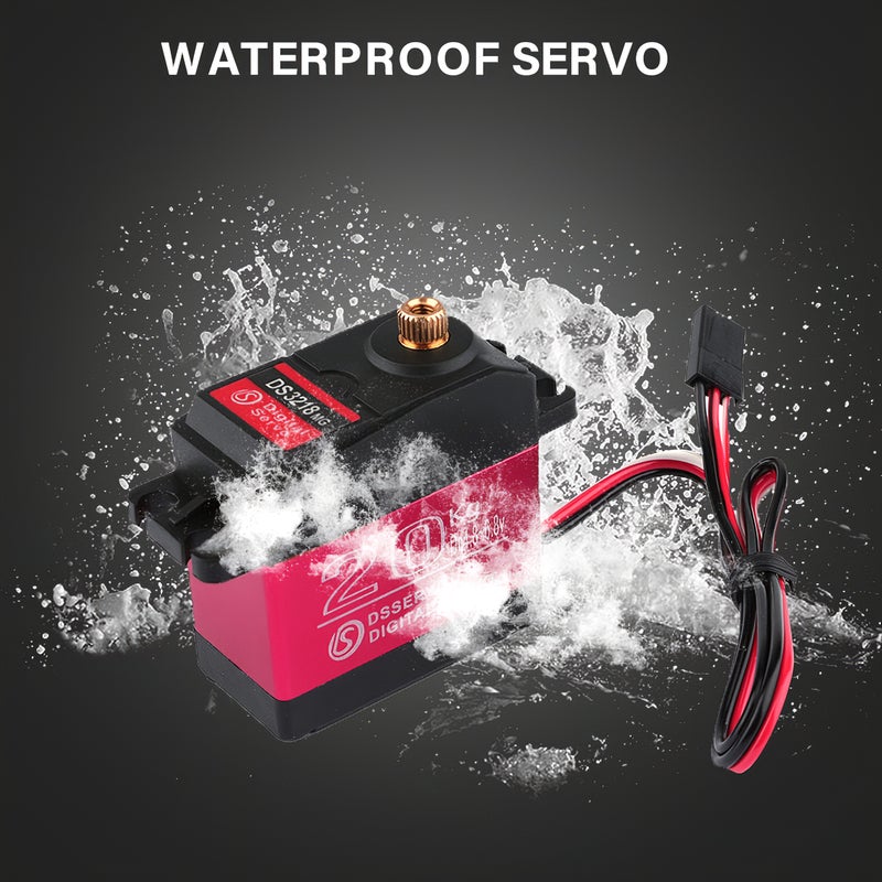 180° Gear Digital Steering Servo With Extended Cable For 1/10 1/8 RC Baja Car 10 x 5 x 5cm