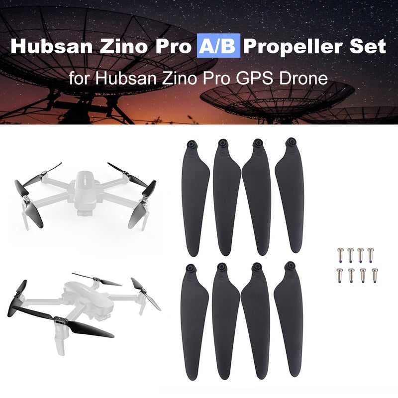 Hubsan - 4-Piece Zino Pro A/B Foldable Propeller For Hubsan Zino Pro GPS Drone 18 x 3 x 9cm - Image 1