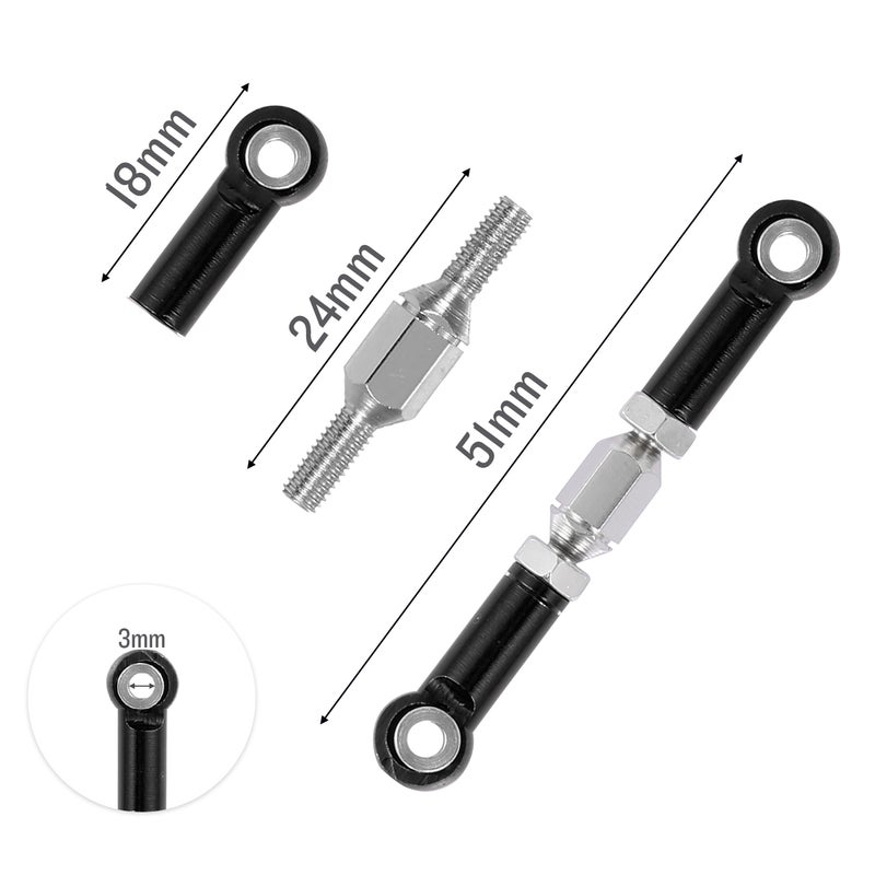 Steering  Servo Linkage Pull Rod For RC Car 6 x 1 x 4cm