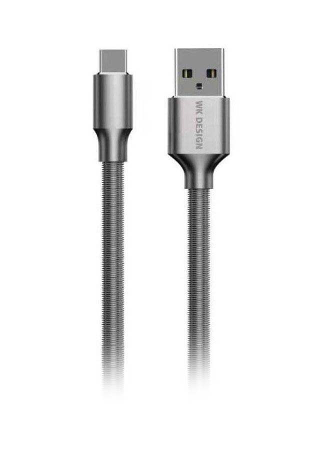WK DESIGN Kingkong Type-C Data Cable Silver - Image 1