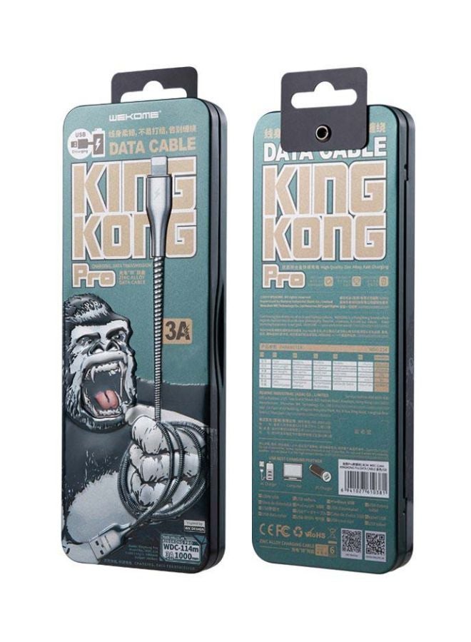 WK DESIGN Kingkong Pro 3-In-1 USB Cable Connector Silver/Tarnish - Image 2